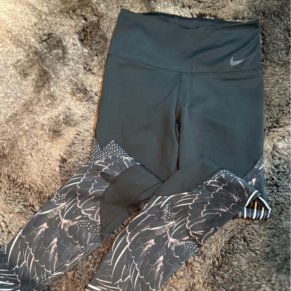Nike Black and Gray Leggings